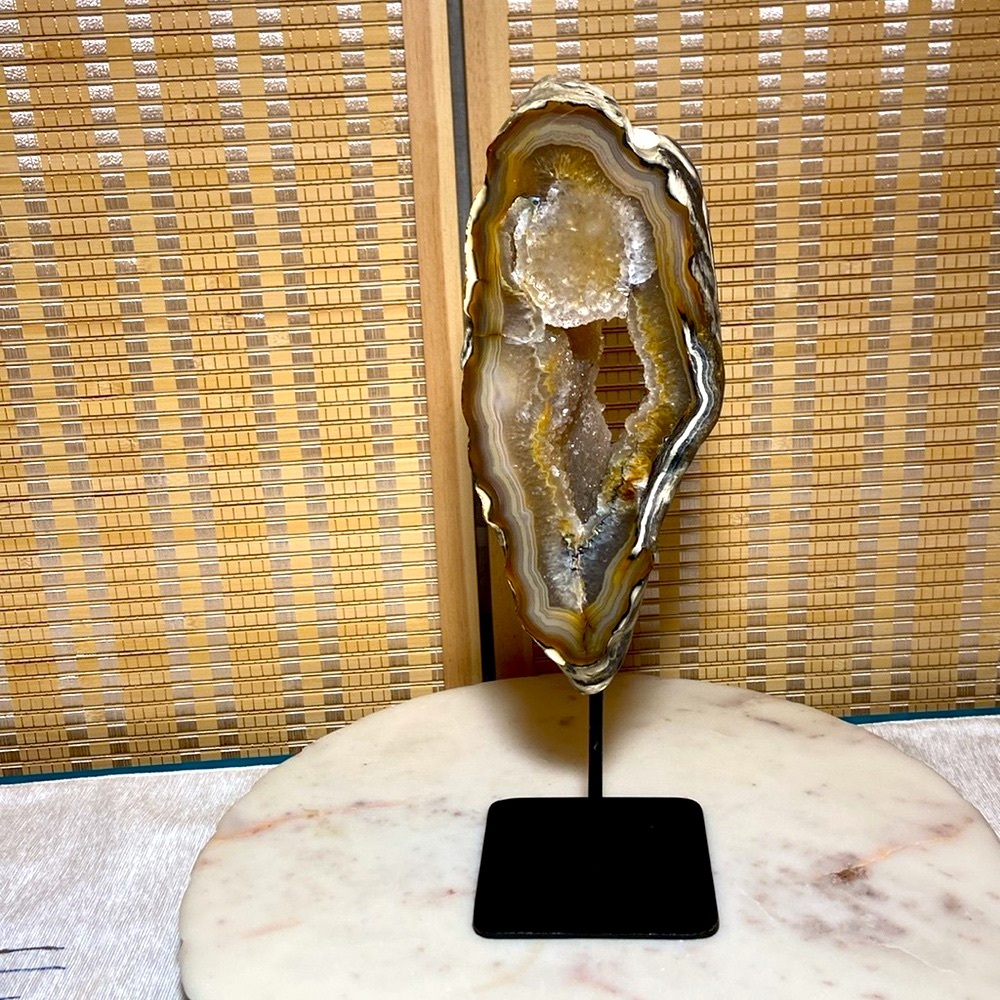 Natural Agate Portal Stone ON STAND